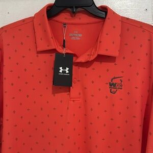 Under Armour printed Polo performance golf shirt Men 2XL new with tags UPF 40